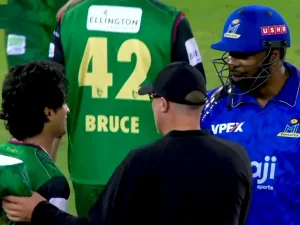 کیرون پولارڈ کیخلاف جارحانہ رویہ اپنانا مہنگا پڑگیا، نسیم شاہ پر جرمانہ عائد